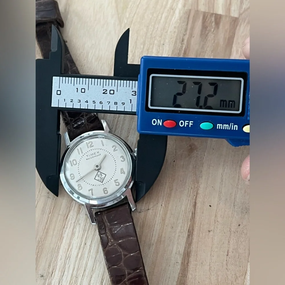 Timex BSA Cub Scouts Vintage Mechanical Winding Watch Genuine Leather Strap